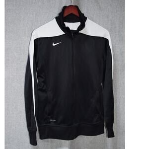 Nike Dri-FIT Full Zip Track Jacket Black White Size Large